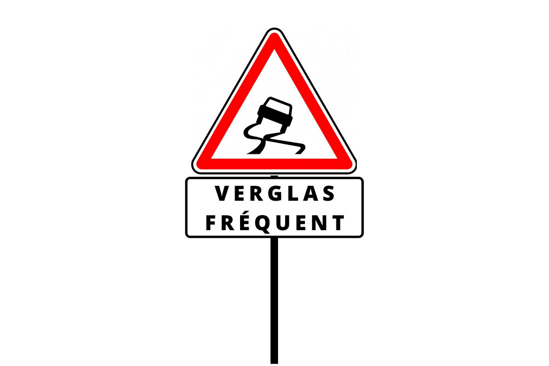 Panneaux verglas fréquent